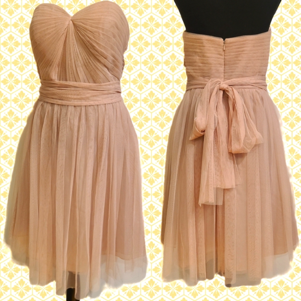 Marina Tulle Strapless Dress